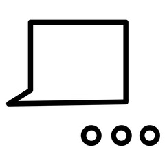 Writing Answer Bubble Line Icon