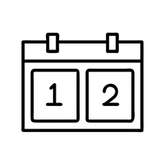 scoreboard icon, scoreboard line art - simple line art of scoreboard, perfect for scoreboard logos and icons and themed design 