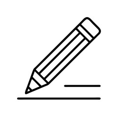 scorekeeping pencil icon, scorekeeping pencil line art - simple line art of scorekeeping pencil, perfect for scorekeeping pencil logos and icons and themed design 