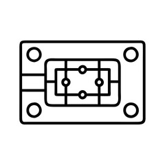 tabletop gaming mat icon, tabletop gaming mat line art - simple line art of tabletop gaming mat, perfect for tabletop gaming mat logos and icons and themed design 