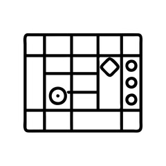 tabletop gaming mat icon, tabletop gaming mat line art - simple line art of tabletop gaming mat, perfect for tabletop gaming mat logos and icons and themed design 