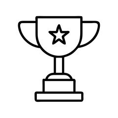 winner s trophy icon, winner s trophy line art - simple line art of winner s trophy, perfect for winner s trophy logos and icons and themed design 