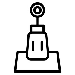 Obraz premium Toothbrush Electric Teeth Line Icon