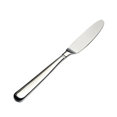 Fototapeta premium Elegant Stainless Steel Table Knife Design on a white background.