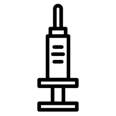 Fototapeta premium Needle Injection Medical Line Icon