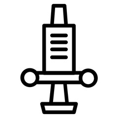 Needle Injection Medical Line Icon