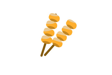 illustration of chicken satay food from Indonesia