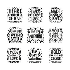 Valentine's svg vector bundle, Valentine's day svg design, Valentine's t-shirt design