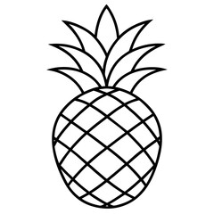 Minimalist Pineapple Line Art Design