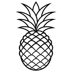 Obraz premium Minimalist Pineapple Line Art Design