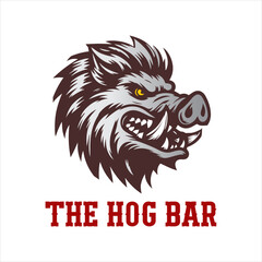 Hog Head Vector Logo 