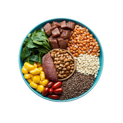 Balanced Diet Plate Colorful Variety of Healthy Foods