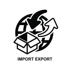 Import export icon isolated on background vector illustration.