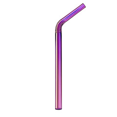 Fototapeta premium Stylish Purple Reusable Straw for Eco-Friendly Sipping