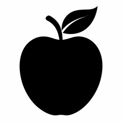 Modern Black Apple Outline Vector