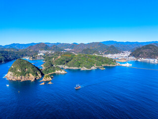 下田港と遊覧船（静岡県下田市）