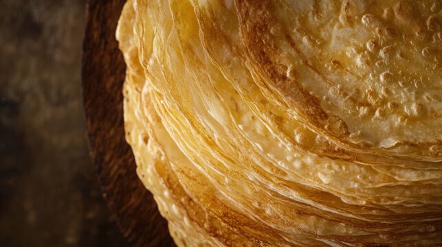 Flaky layered Parotta. Generative AI