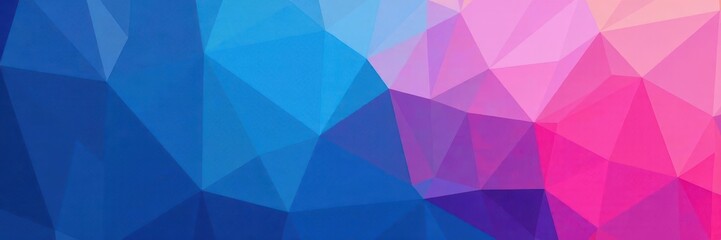 Obraz premium Abstract blue pink gradient geometric shapes background, lowpoly, pink