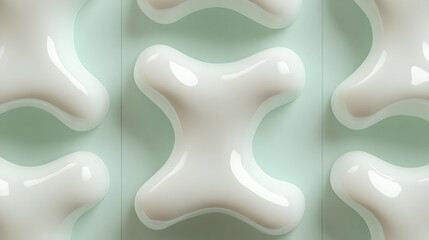 Abstract 3D Background:  Organic Shapes