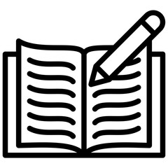 Studying Outline icon