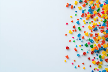 Rainbow Sprinkles Border: A cheerful and vibrant border of colorful sprinkles, creating a festive and playful design perfect for a birthday, celebration, or dessert-themed project. 