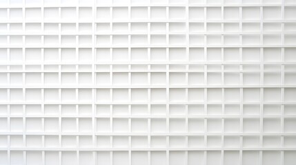 Abstract White Wall with Square Grids and Empty Spaces for Design