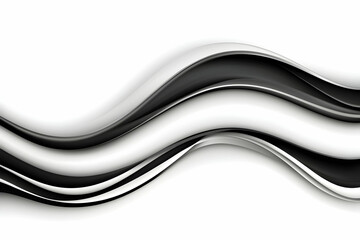 Abstract 3D Black White Wave Background