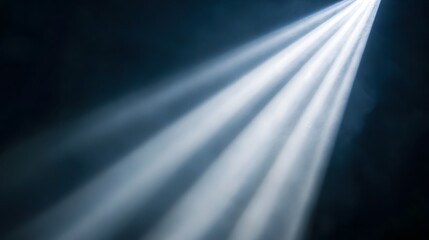 Beam of Light Surging Through Dark Space Creating Ethereal Effect