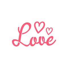 Love design on plain white transparent isolated background for card, shirt, hoodie, sweatshirt, apparel, tag, mug, icon, poster or badge
