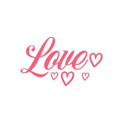 Love design on plain white transparent isolated background for card, shirt, hoodie, sweatshirt, apparel, tag, mug, icon, poster or badge
