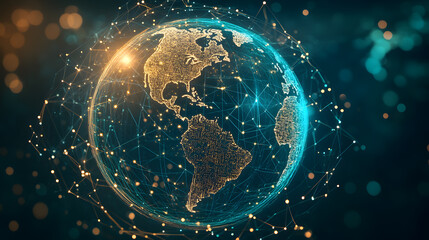 Obraz premium Dynamic 3D Concepts of Global Investing, Market Growth, and Business Innovation