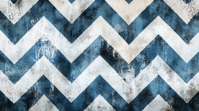 Intricate zigzag patterns in shades of muted blue create a captivating visual impact, perfect for contemporary decor or artistic backgrounds. The textured design enhances depth and character
