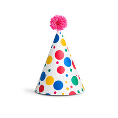 Birthday cap, party hat isolated white background