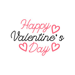 Valentine’s Day typography text on plain white transparent isolated background for card, shirt, hoodie, sweatshirt, apparel, tag, mug, icon, poster or badge