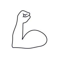 arm muscle hand emoji vector bicep 