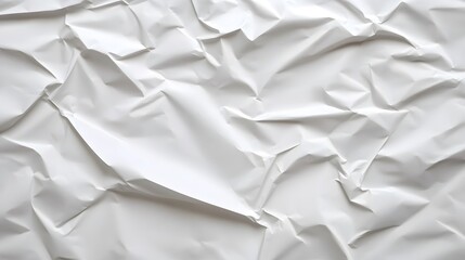 Obraz premium Crumpled White Paper Texture Background for Design Projects