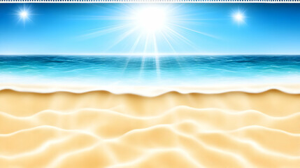 Sunny Beach Background Illustration