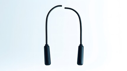 Obraz premium A pair of sleek black neckband headphones