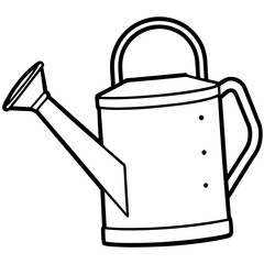 Modern Watering Can Line Drawing