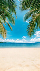 Fototapeta premium Tropical Beach Background Illustration