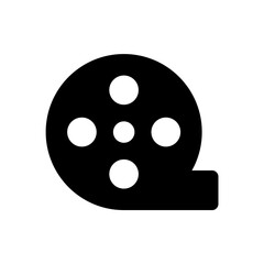 Film sign on transparent background