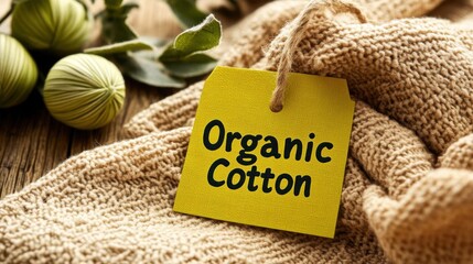 Naklejka premium Tag on linen napkin.