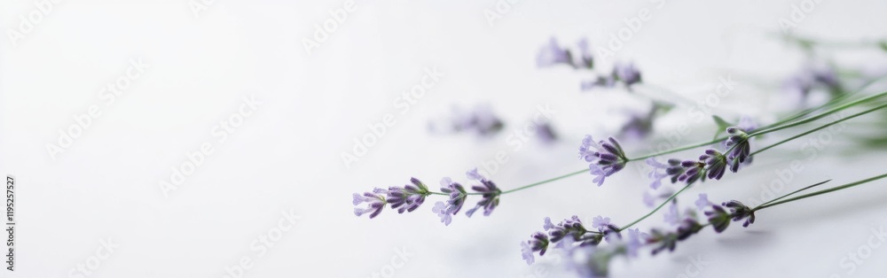 Poster contrasting mint and lavender tones softly blend into white space, creating a serene minimalist aest
