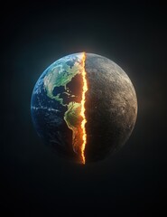 A striking visualization of a cracked Earth, symbolizing environmental distress.