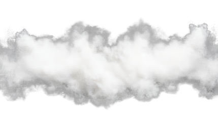 White Smoky Cloud Formation on Transparent Background, Perfect for Creative Projects, Illustrations, and Graphic Designs to Add a Dreamy Effect