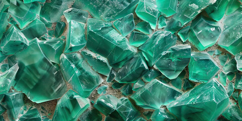 Obraz premium Aggregate of Teal-Green Crystals in Matrix