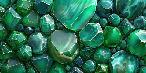 Collection of Faceted Green Gemstones