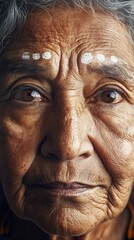 Close-up of an Aboriginal elder.