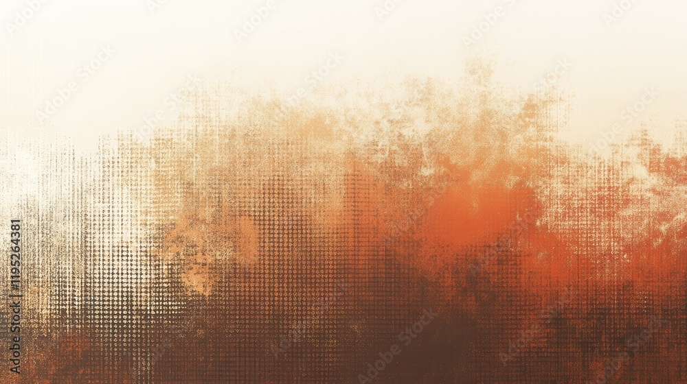 Poster luxurious halftone gradient of copper and bronze creating a vintage-inspired mood on a white canvas