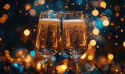 Celebratory toast with sparkling drinks festive atmosphere photography bokeh lights close-up shot joyful moment